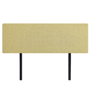 Linen Fabric King Bed Deluxe Headboard Bedhead - Sulfur Yellow