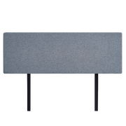 Linen Fabric King Bed Deluxe Headboard Bedhead - Berlin Blue