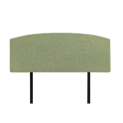Linen Fabric Queen Bed Curved Headboard Bedhead - Olive Green