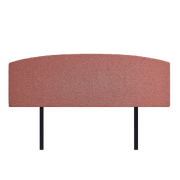 Linen Fabric King Bed Curved Headboard Bedhead - Pearl Copper Brown