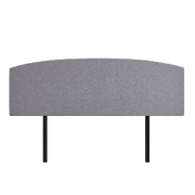 Linen Fabric King Bed Curved Headboard Bedhead - Slate Ash