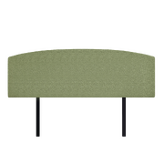 Linen Fabric King Bed Curved Headboard Bedhead - Olive Green