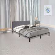 Queen Size Black Steel Platform Bed Frame 500kg Capacity
