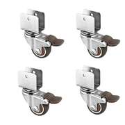 TPE Swivel Castor Wheels Set 4 Brake 2 Inch | EXTG