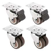 50mm Swivel Caster Wheels Set 4 Brakes | EXTG