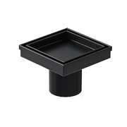 Square Shower Drain Tile Insert 100mm Black | EXTG