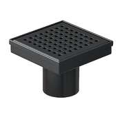 Black Square Shower Drain 10x10cm 304 Steel | EXTG