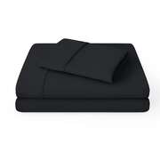Microfiber Sheet Set Queen Black Deep Pocket | EXTG
