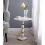 Pebble Marble And Aluminuim Hand Made Side Table