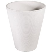 Decorative Textured Round White Planter 47Cm