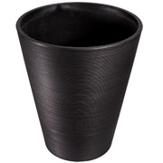 Decorative Textured Round Black Planter 47Cm
