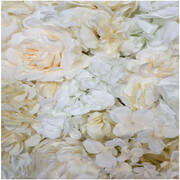 Cream Rose Floral Flower Wall 60cm x 40cm