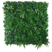 White Flowering Jungle Vertical Garden / Green Wall UV Resistant 1m x 1m