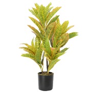 Artificial Potted Flaming Zebra (Codiaeum Variegatum