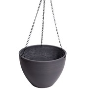 Hanging Grey Plastic Pot With Chain 30Cm