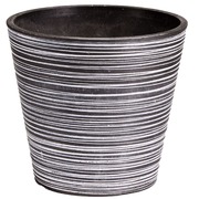 Black And White Engraved Pot 14Cm