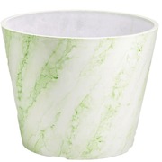 Green & White Imitation Marble Pot 25Cm