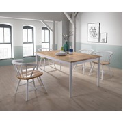 Dining Table Solid Rubberwood Danish Natural Oak 