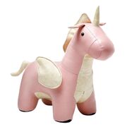 Wooden Pink Unicorn Princess Kiddie Chair