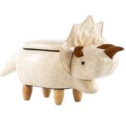 Triceratops Ottoman with Storage-Beige
