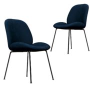 Blue Velvet Dining Chair Set of 2