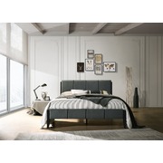 Fabric Upholstered Bed Frame in Charcoal - Double