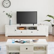 Coastal Style 180cm Entertainment Unit-White