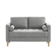 2 Seater Sofa Loveseat Couch Light Grey
