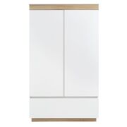 Aiden Industrial Contemporary White Oak Wardrobe