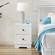 White Coastal Style Bedside Table