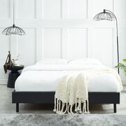 Modern Charcoal Bed Base Frame King Single 