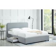Charcoal Grey Storage Bed with 2 Drawers in King 