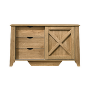 Mica Wooden Sliding door Sideboard with 3 Drawers