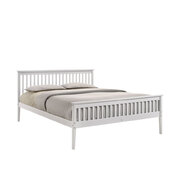 Wooden Bed Frame in White - Double
