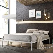 Metal Bed Base Frame White Single
