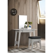 Dressing Table With Stool In White Oak