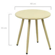Niana Modern Minimalist Natural Aluminum Side Table