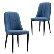 Elegant Classic Design Dining Chair Set of 2-Navy