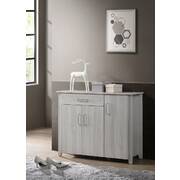 Large Shoe Cabinet With Drawer In White Oak