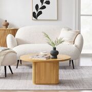 Round Column Coffee Table In Natural