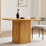 4 Seater Column Dining Table In Natural