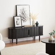Black Column Tv Stand 160Cm