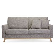 3 Seater Fabric Sofa Lounge-Light Grey 185cm