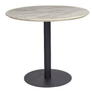 Mid-Century Design Round Dining Table- black