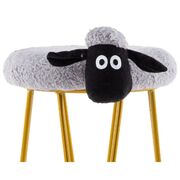Golden Legs Grey Sheep Kiddie Stool