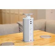 V6GSWU4: Dual-Sided, Pop Up Power Point w/ 4 USB
