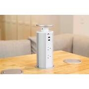 V6GSWU5: Dual-Sided, Pop Up Power Point w/ 2 USB