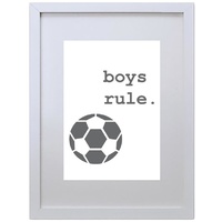 Boy Rule (210 x 297mm, White Frame)