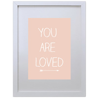 You Are Loved (Peach, 210 x 297mm, No Frame)