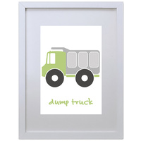 Dump Truck (Green, 210 x 297mm, No Frame)
